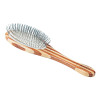 Bass A10 Style & Detangle Pet Brush, 100% Premium Alloy Pin, Pure Bamboo Handle, Large Oval, Striped or Dark Finish