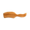 Bass A12 Style & Detangle Pet Brush, 100% Premium Alloy Pin, Pure Bamboo Handle, Semi "S" Style, Striped or Dark Finish MEDIUM