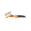 Bass A28 The Rake, Style & Detangle Pet Brush, 100% Premium Alloy Pin, Pure Bamboo Handle, Slicker Style, Striped or Dark Finish