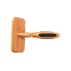 Bass A28 The Rake, Style & Detangle Pet Brush, 100% Premium Alloy Pin, Pure Bamboo Handle, Slicker Style, Striped or Dark Finish