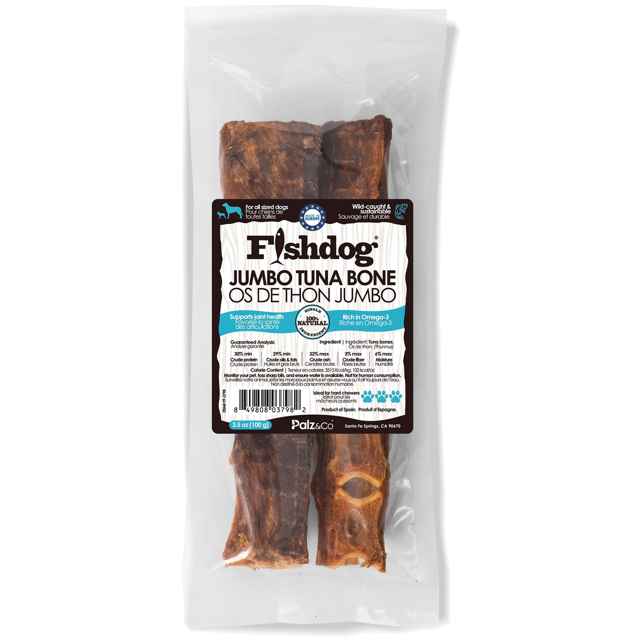 Fishdog Palz&Co Fishdog Jumbo Tuna Bones 3.5oz - 2pcs