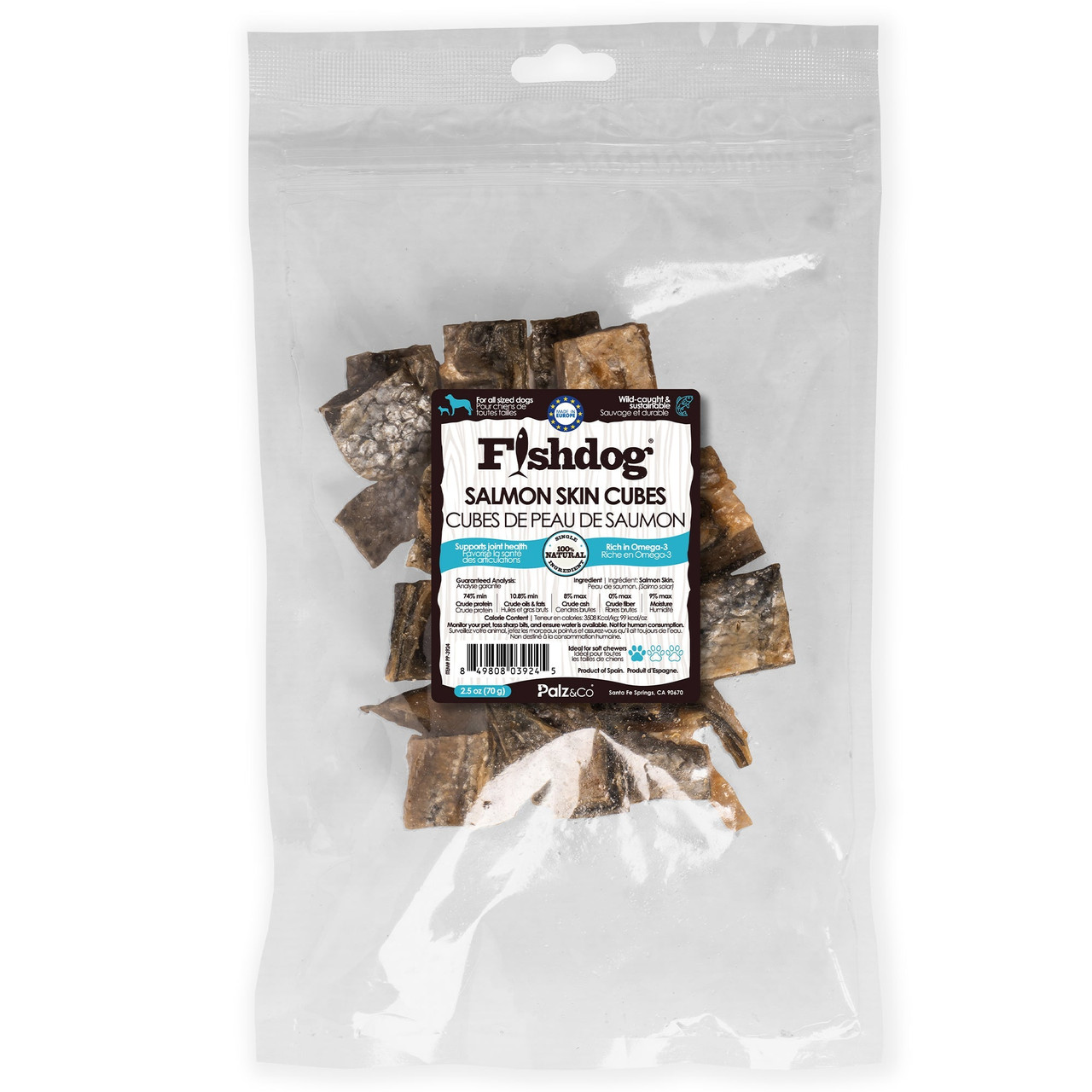 Fishdog Palz&Co Fishdog Salmon Skin Cube 2.5oz