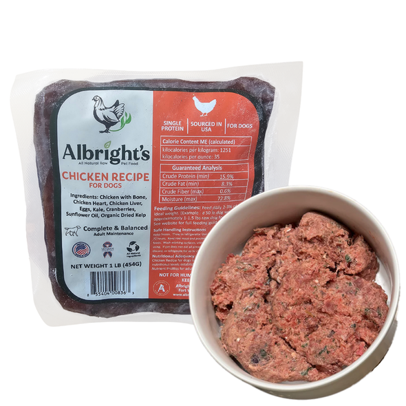 Albright's Chicken Raw Dog Food 1lb