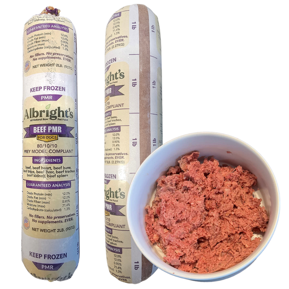 Albright's PMR Beef Raw Dog Food 2lb