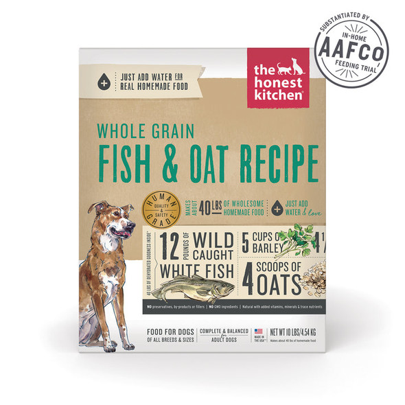 The Honest Kitchen Fish & Oats Dehydrated DOG Food 4 lb Box