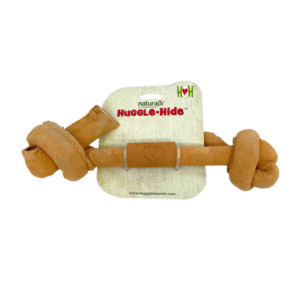 HuggleHounds HuggleHide Leather Bone Lg