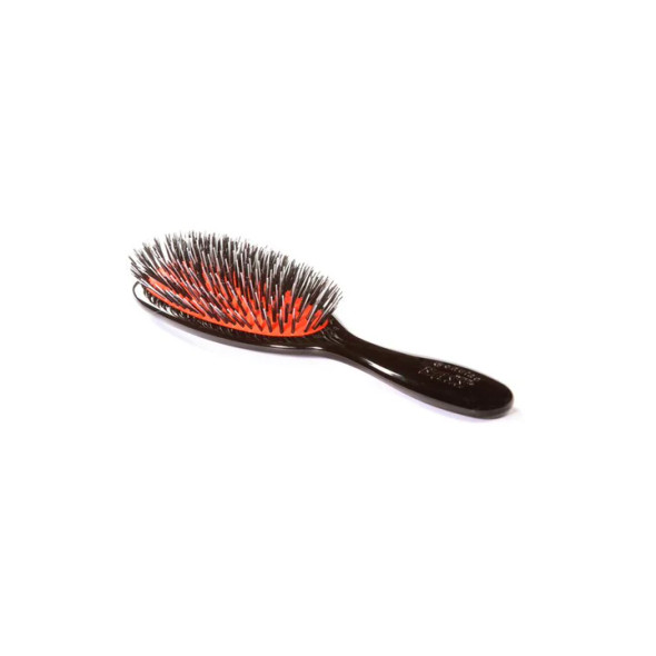 Bass EJR Elite Junior, Luxury Grade Acrylic Handle, Ultra Premium Pure Natural Bristle + Nylon Pin, Deluxe Soft Cushion