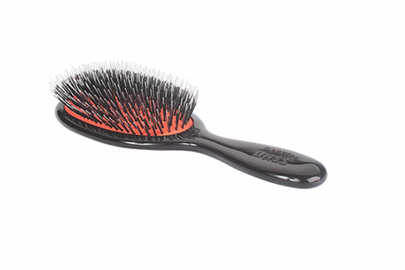 Bass EMD Elite Medio, Luxury Grade Acrylic Handle, Ultra Premium Pure Natural Bristle + Nylon Pin, Deluxe Soft Cushion