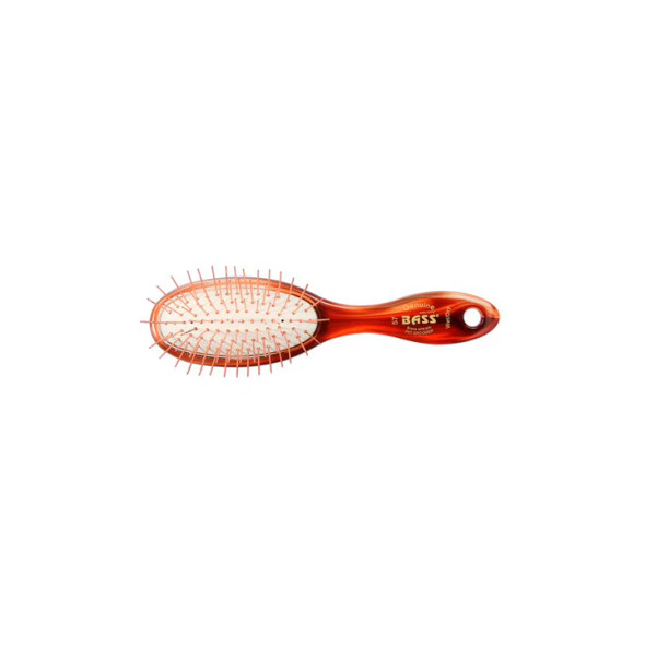 Bass 57 Style & Detangle Pet Brush, 100% Premium Alloy Pin, High Polish Acrylic Handle, Small Oval, Assorted Colors