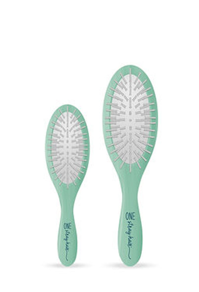 One Stray Hair Sea Glass Oval Metal Pin Brush For Dogs 20mm, Large