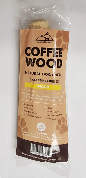 PeaksNPaws Coffee Wood Chews, Medium