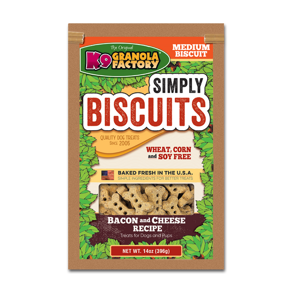 K9 Granola Simply Biscuit Bacon Cheese Md 14oz