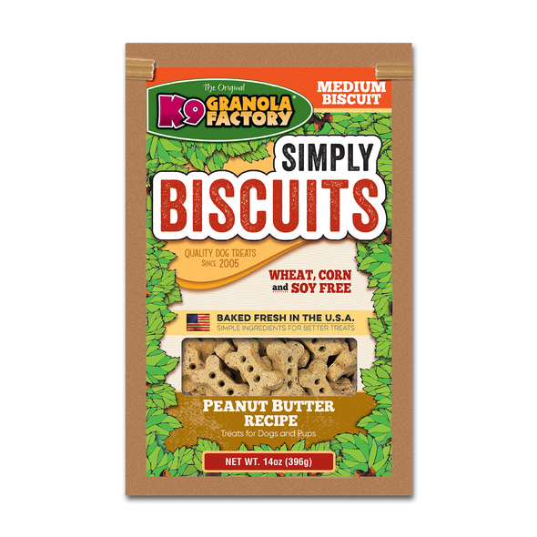 K9 Granola Simply Biscuit Peanut Butter Md 14oz