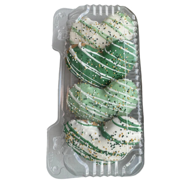 K9 Granola Factory 3" Jumbo Heart Shaped Gourmet Cookie, 4 pack - Happy St. Patrick's Day