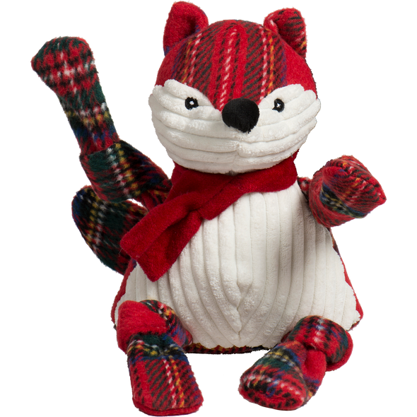 15% OFF Toy Sale - HuggleHounds Holiday 2025 Tartan Tidings Fox Knottie®, Small