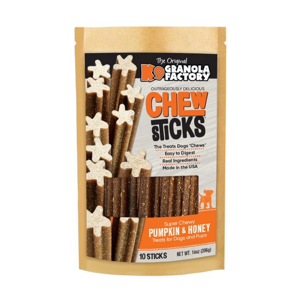K9 Granola Factory CHEW STICKS - Pumpkin & Honey 10ct