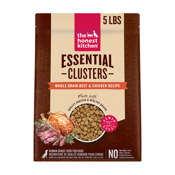 The Honest Kitchen ESSENTIALS DOG Food Clusters Beef & Chicken 20 lb Bag