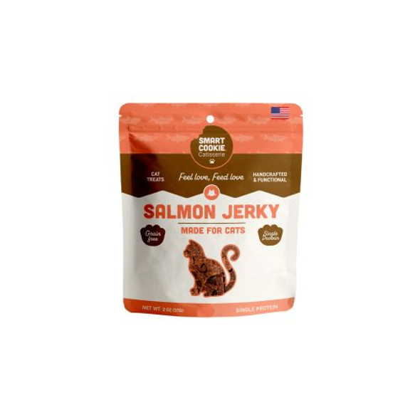 10% OFF Happy Cat Month - Smart Cookie Barkery Salmon Jerky Cat Treats 2oz