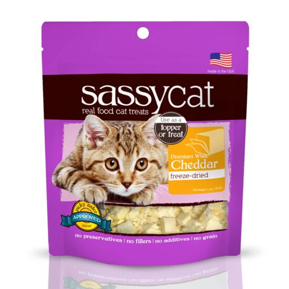 Sassy Cat Cheese Treats - Premium White Cheddar