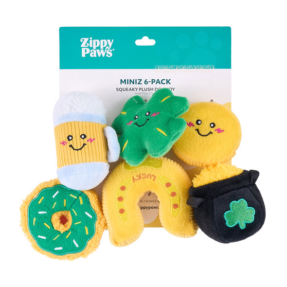 Zippy Paws St Patrick's Day 2026 Lucky Charms, Miniz 6pk