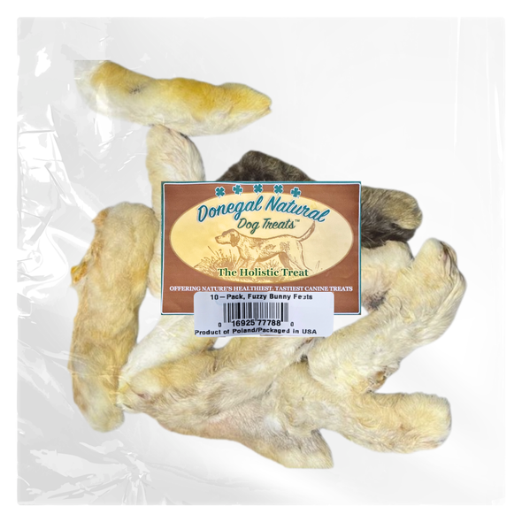 Donegal Natural Pet Treats Rabbit Foot w/ Fur - 10ct