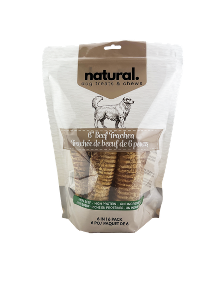 natural. Beef Trachea 6" 6pk