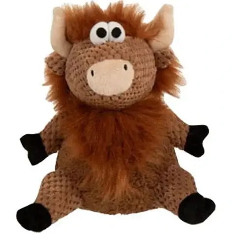 goDog Checkers Sitting Highland Cow Sm
