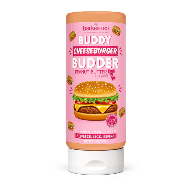 Bark Bistro Cheeseburger Buddy Budder 14oz Bottle
