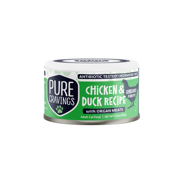 Pure Cravings Chicken & Duck Shredded in Broth 12/2.8oz
