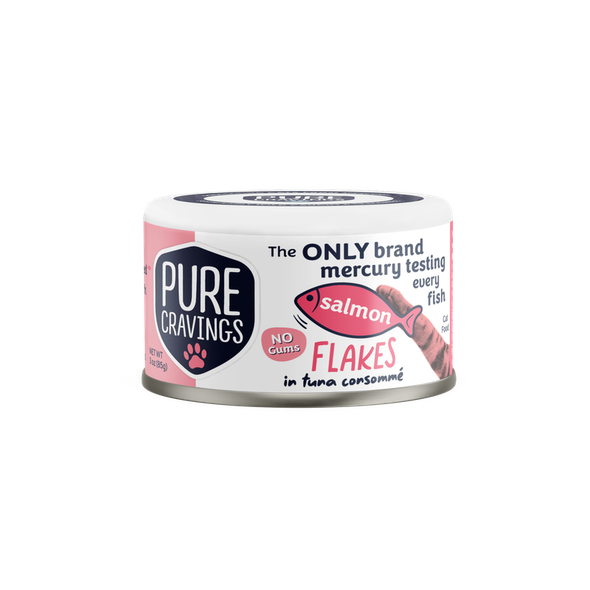 Pure Cravings Salmon Flakes in Tuna Consommé 12/3oz