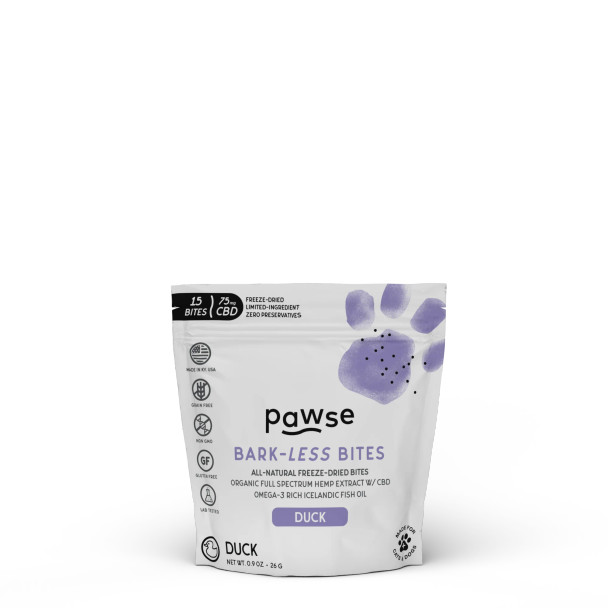 Pawse Bark-Less Bites - Trial Size 75 MG CBD (15 Count) - Duck Pawse Bark-Less Bites - Trial Size 75 MG CBD (15 Count) - Duck