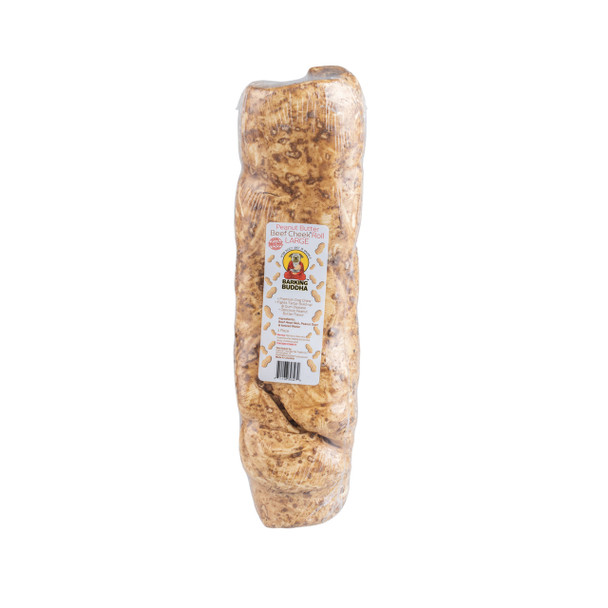 Barking Buddha Peanut Butter Beef Cheek Roll Large