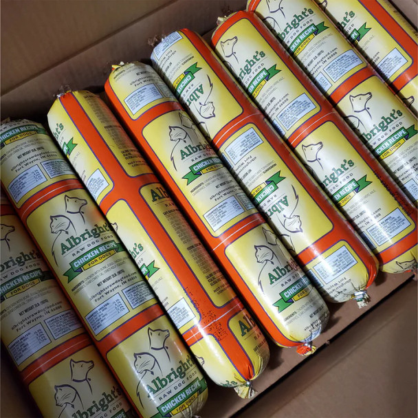 Albright's All Chicken Raw Dog Food, 2lb Chub Albright's All Chicken Raw Dog Food, 2lb Chub