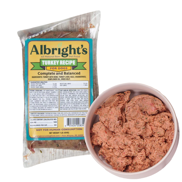Albright's Turkey Raw Dog Food 1lb