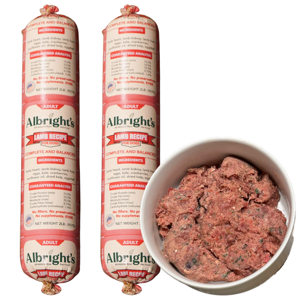 Albright's Lamb Raw Dog Food 5lb
