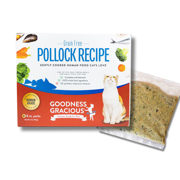 Goodness Gracious Gently Cooked Pollock Recipe CAT Food, 2lb