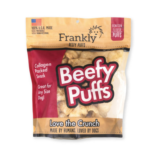 Frankly USA Beefy Puffs, Venison 5oz