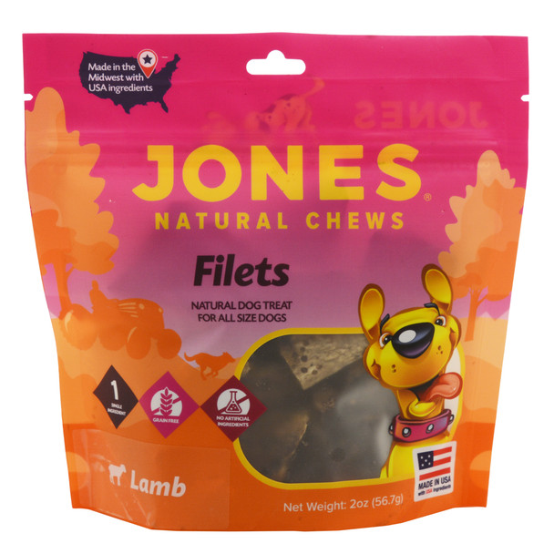Jones Natural Chews, Lamb Puffs - 4oz USA Lamb Lung