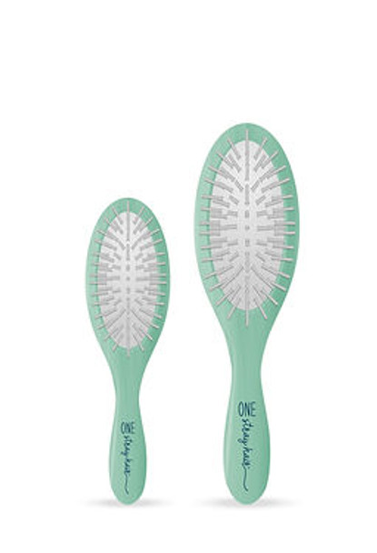 One Stray Hair Sea Glass Oval Metal Pin Brush For Dogs 20mm, Large