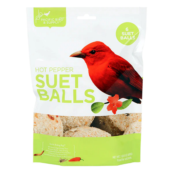 Pacific Bird Suet Balls 6pk - Soldier Fly + Hot Pepper