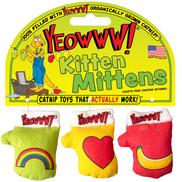 Yeowww! Kitten Mittens - 3pk (assorted colors)