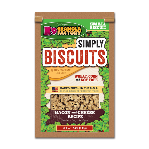 K9 Granola Factory Simply Biscuits - Bacon & Cheese Small 14 oz K9 Granola Factory Simply Biscuits - Bacon & Cheese Small 14 oz