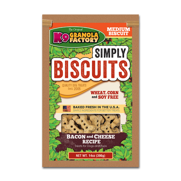 K9 Granola Simply Biscuit Bacon Cheese Md 14oz