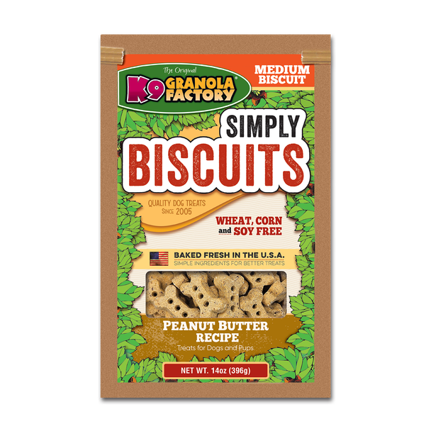 K9 Granola Simply Biscuit Peanut Butter Md 14oz