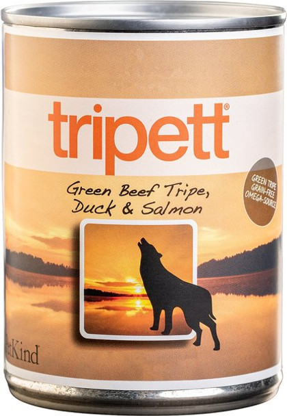 PetKind Tripett Green Beef Tripe, Duck & Salmon Canned Dog Food - 12/12oz