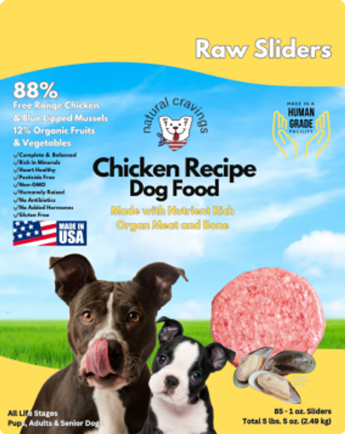 Natural Cravings DOG Raw Chicken Slider RAW - 5lb 5oz Natural Cravings DOG Raw Chicken Slider RAW - 5lb 5oz