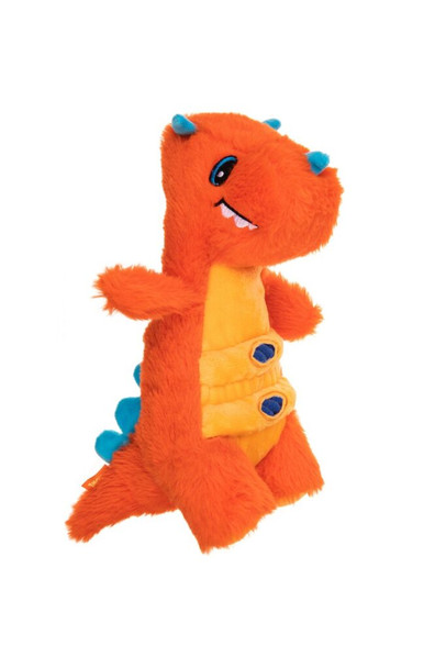 Growl Stomperz Dino Orange Dog Toy