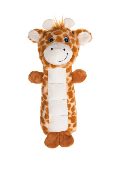 Growl Belly Busters Giraffe Brown Dog Toy