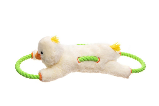 Growl Haystackerz Duck Yellow Dog Toy