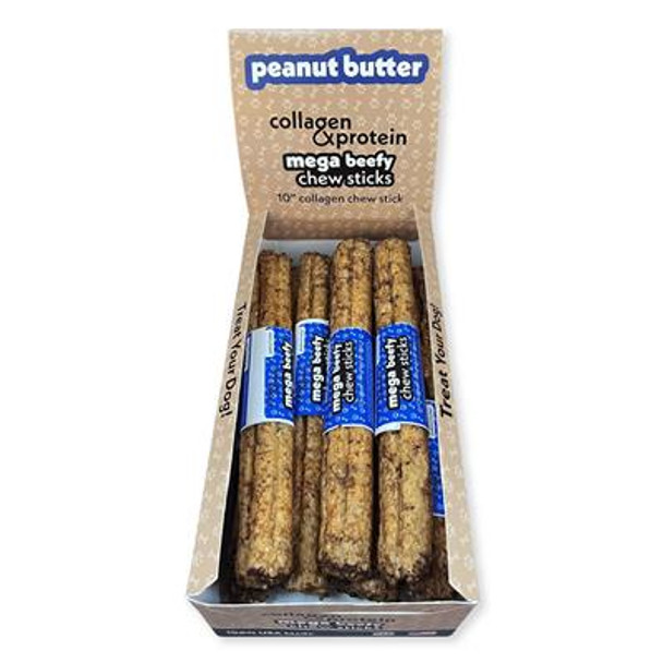 Frankly USA Beefy Stick, Peanut Butter - 10"